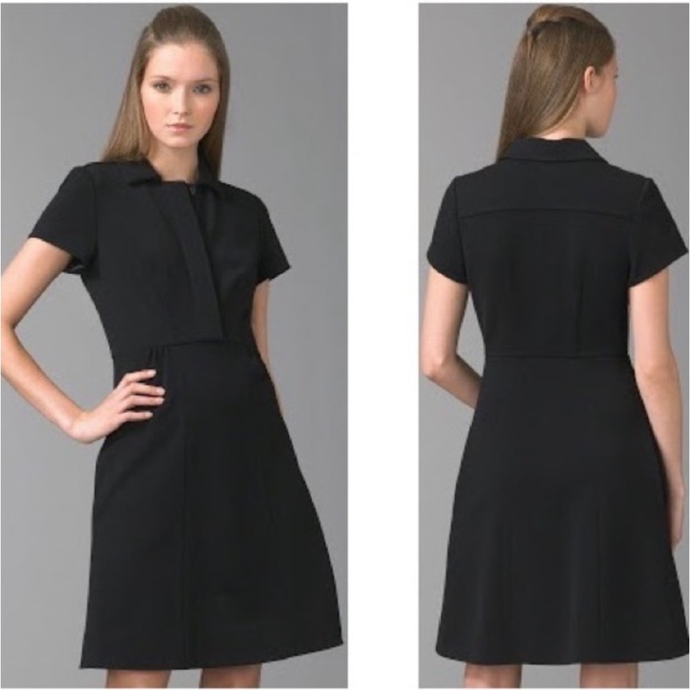 DIANE von FURSTENBERG Wool blend Bund Dress with pockets in black Size 2
